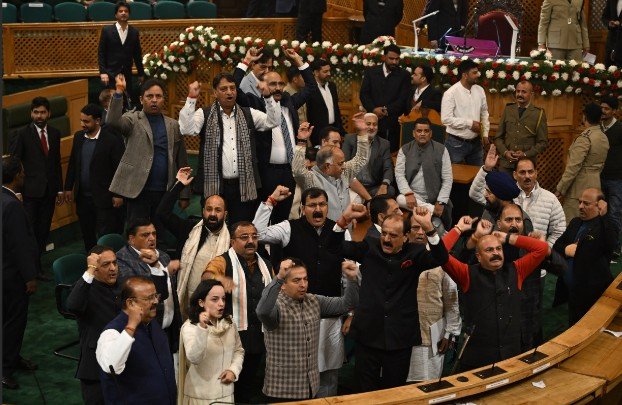 BJP MLAs Marshalled Out of J&K Assembly Amid Uproar Over Corruption, Flood Relief Issues