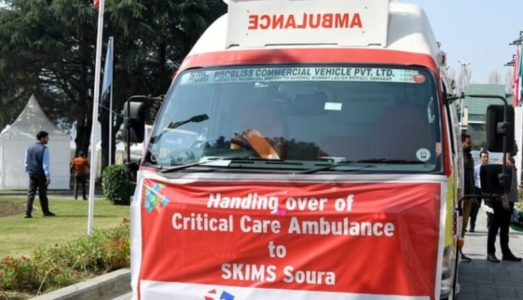 J&K Bank provides Critical Care Ambulance to SKIMS under CSR