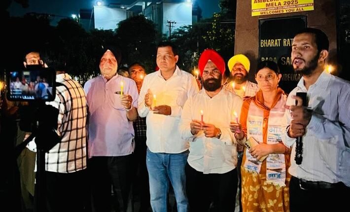 Mass Candlelight Demonstration in Jammu Demands Release of Doda MLA Mehraj Malik