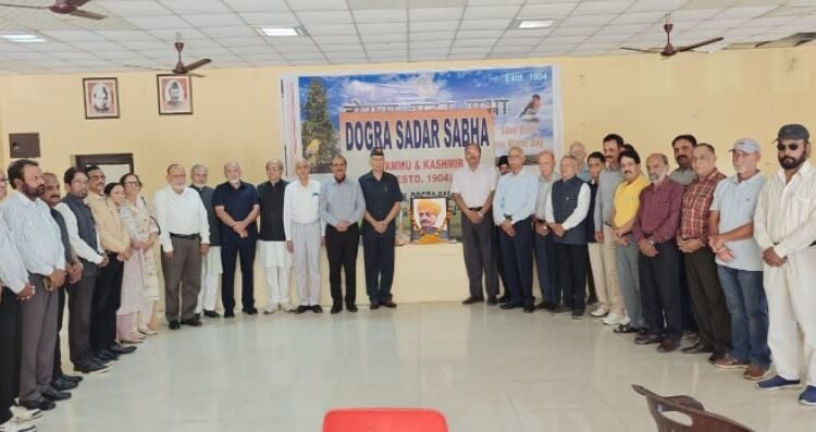 Dogra Sadar Sabha Pays Heartfelt Tributes to Late Thakur Gulchain Singh Charak in Solemn Shok Sabha