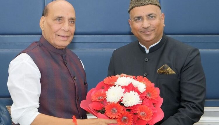 MP Gulam Ali Khatana Meets Defence Minister Rajnath Singh; Discusses Border Security, Soldier Welfare, and Development in Jammu & Kashmir