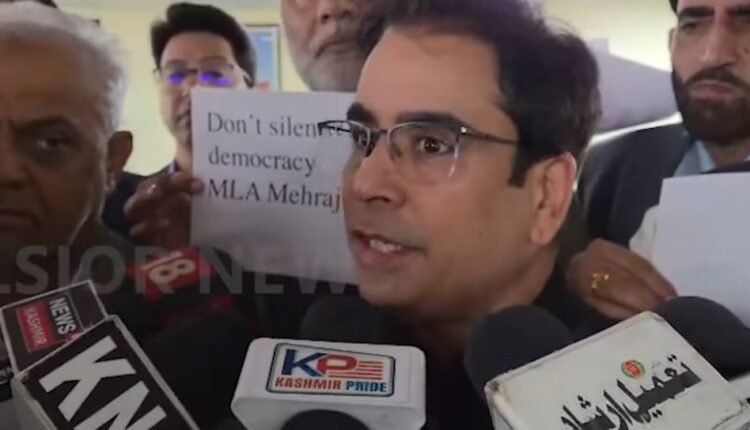 NC and Congress MLAs Stage Silent Protest Demanding Release of AAP Legislator Mehraj Malik