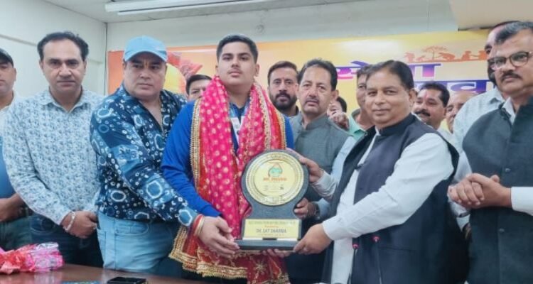 Rigved, an International-Level Pencak Silat Player, Felicitated by Sat Sharma