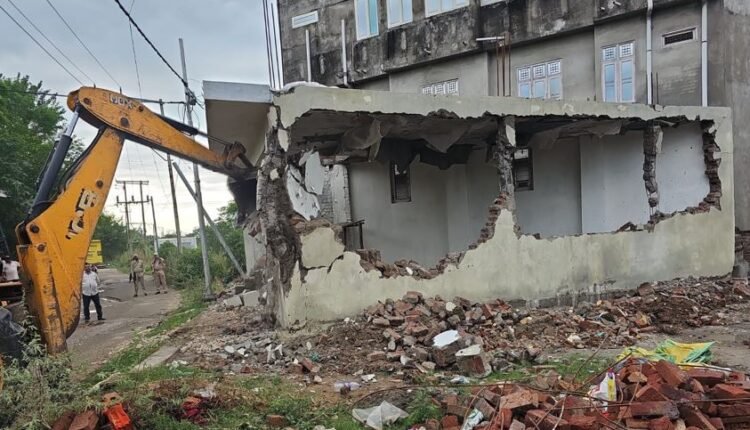 JMC demolishes illegal constructions in different parts of Jammu City