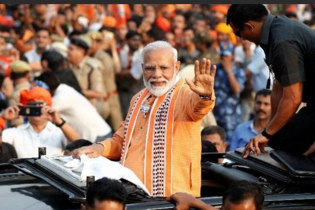 Modi’s Udupi Roadshow Sees Massive Saffron Show of Support