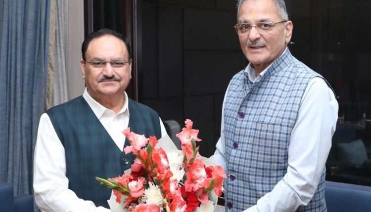 LG Kavinder Gupta calls on Union Health Minister JP Nadda in Delhi
