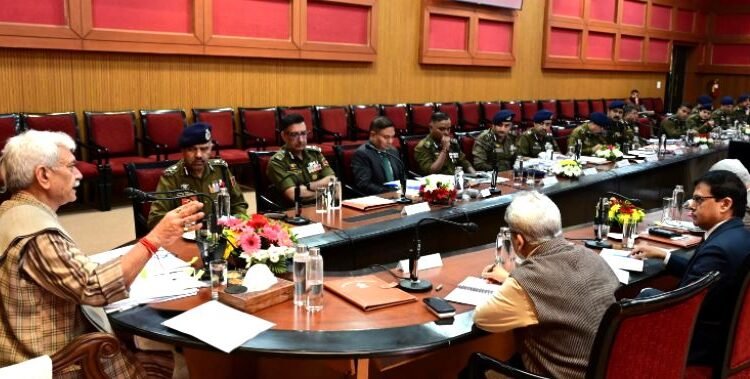 Lieutenant Governor chairs a high-level meeting to review the security situation in Jammu Division