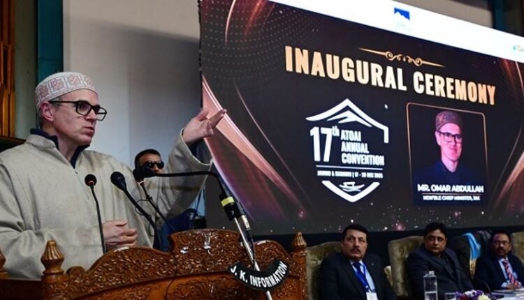 CM Omar Abdullah addresses 17th Annual Convention of ATOAI at SKICC;J&K ideal destination for Adventure Tourism