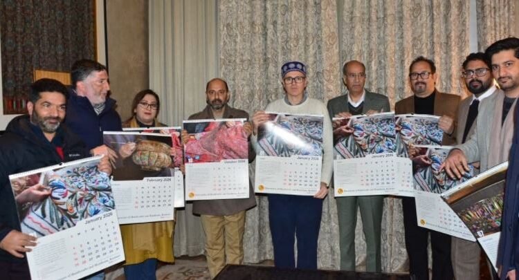 CM Omar Abdullah unveils Handicrafts & Handloom Department’s Calendar 2026