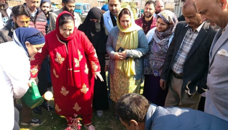 Sakeena Itoo leads plantation drive at District Hospital Ganderbal, promotes eco-friendly healthcare practices under Kayakalp, NQAS initiatives