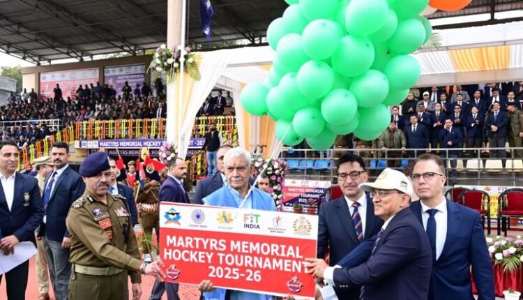 We reaffirm our vow for a drug-free J&K and J&K Police Martyrs Memorial Hockey Tournament declares that commitment: LG