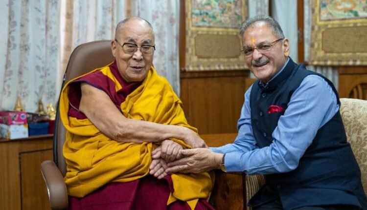 Governor Kavinder Gupta meets His Holiness Dalai Lama in Dharamshala