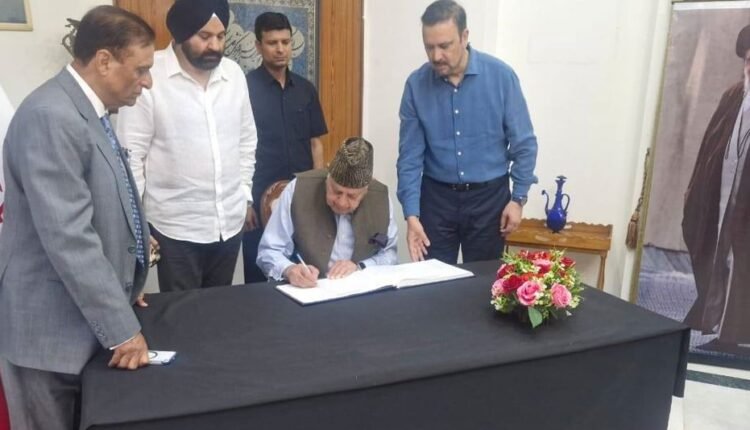 Dr. Farooq visits Iran Embassy, Conveys solidarity with Iranian people