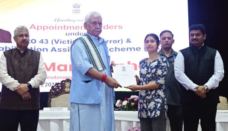 The recent outreach to the families of terror victims in Jammu carries a significance that goes beyond the formal distribution of appointment