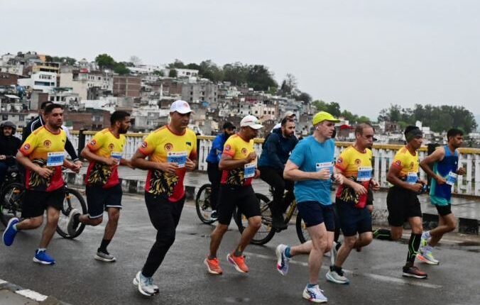 Jammu’s first international marathon sees huge turnout despite heavy rain, Omar Abdullah joins runners