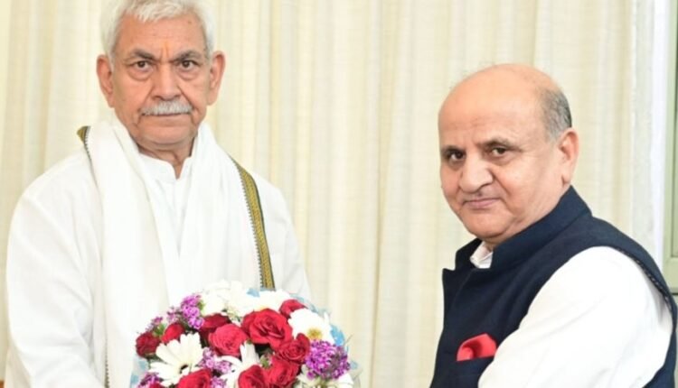 Former Deputy CM Tara Chand meets LG Manoj Sinha