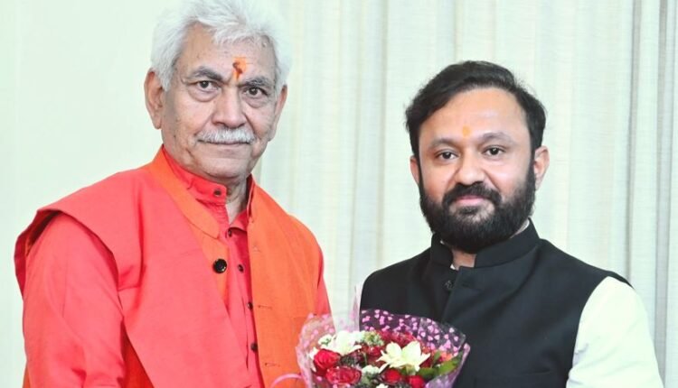 BJP Spokesperson Ankur Sharma calls on Lieutenant Governor Manoj Sinha
