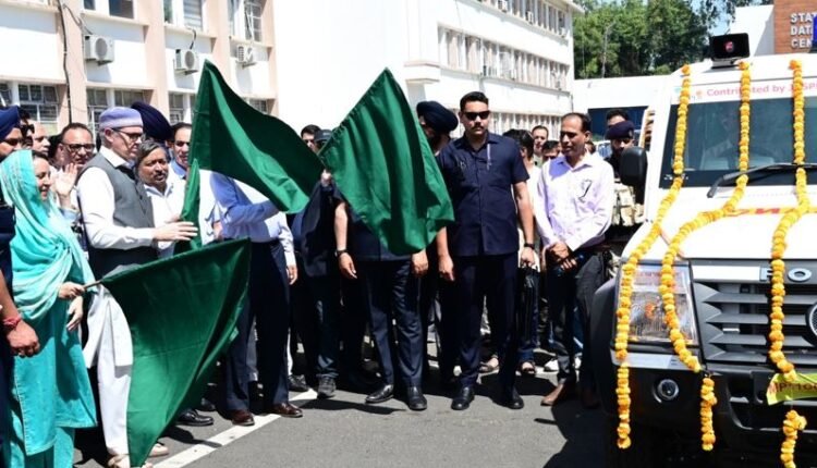CM Omar Abdullah flags off ambulances, healthcare equipment under JKSPDC CSR initiative