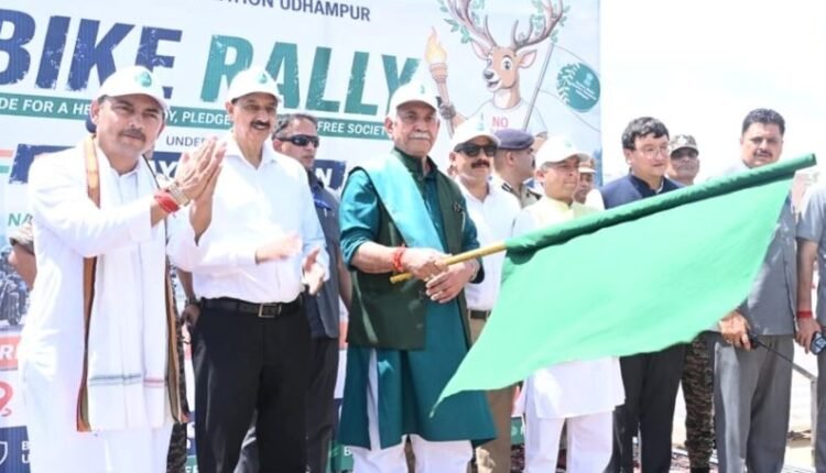 LG Sinha leads Udhampur padyatra, calls for united war against drugs for Drug-Free Jammu Kashmir