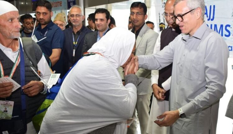 CM Omar Abdullah sees off first Haj pilgrims batch from Srinagar