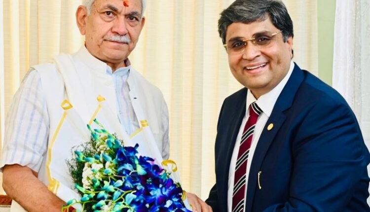 ICC Jammu Chairman Rahul Sahai meets LG Manoj Sinha, discusses anti-drug drive and industry concerns