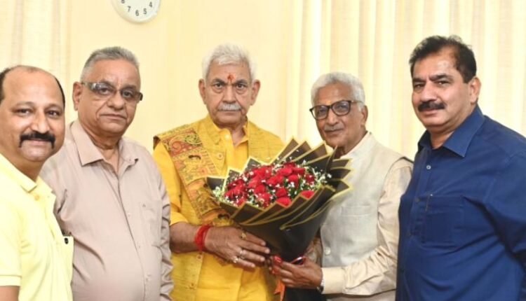 Shiv Mandir Charitable Trust delegation led by Anil Gupta calls on Lieutenant Governor Manoj Sinha in Jammu