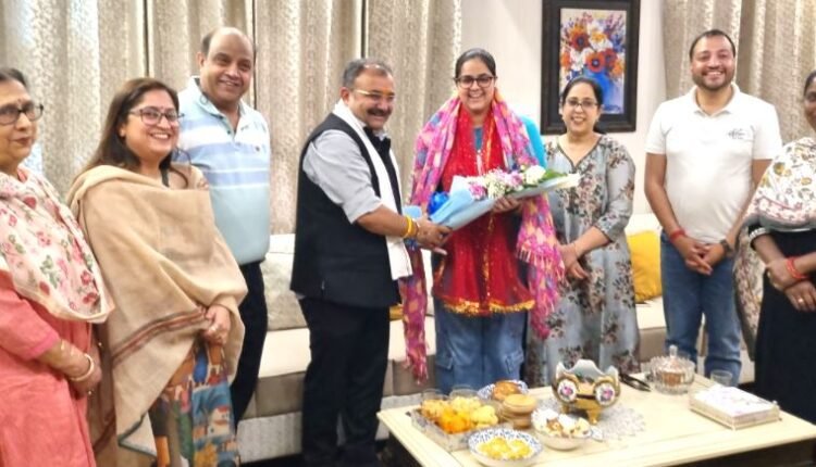MLA Vikram Randhawa felicitates CBSE topper Ananya Suri