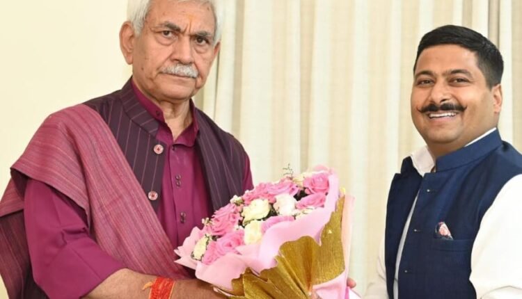 Gaurav Gupta calls on LG Manoj Sinha, submits memorandum on Under-Flyover Parking Solution for Jammu