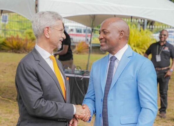 S. Jaishankar Meets Cricket Icon Brian Lara During Trinidad and Tobago Visit