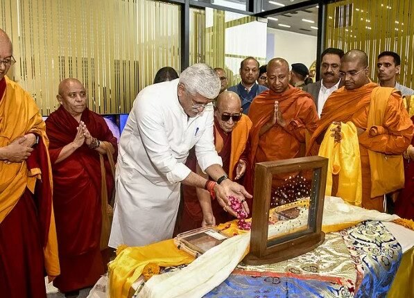 Piprahwa Buddha Relics Given Emotional Farewell in Leh After 14-Day Exposition