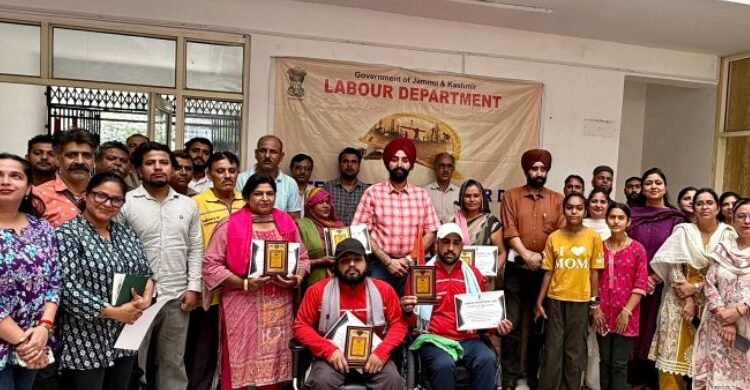 Labour Department J&K Marks Labour Day with Outreach, Awareness & Worker Felicitation in Jammu