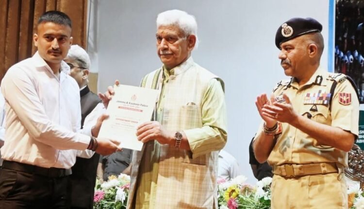 Lieutenant Governor Hands Over Appointment Letters to Newly Appointed Constables of J&K Police
