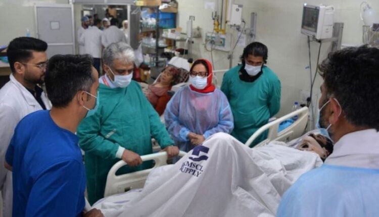 Sakeena Itoo visits JVC Hospital Bemina, inquires about well being of injured Journalist Ubaid Malik