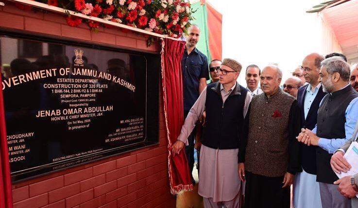 CM Omar Abdullah inaugurates 368 residential units for government employees at Sempora, Pampore