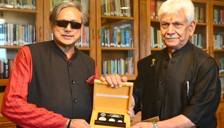 Dr Shashi Tharoor, Member of Parliament, Lok Sabha Calls on Lieutenant Governor Manoj Sinha at Lok Bhavan