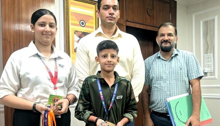 DC Jammu felicitates young Taekwondo and Kick Boxing champions