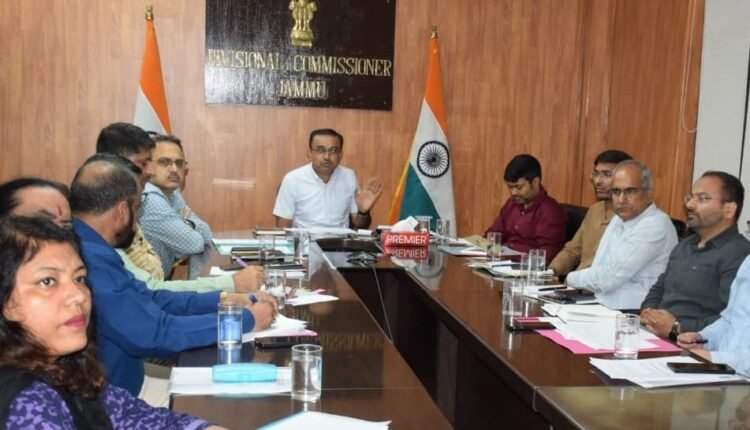 Div Com Jammu Ramesh Kumar reviews rain damage restoration works across Jammu Division
