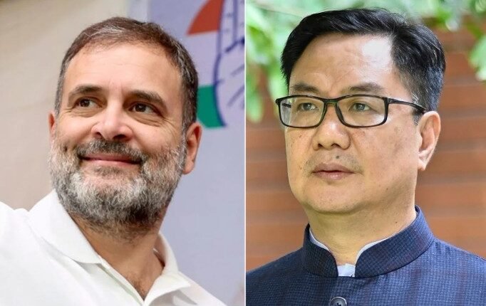 Rijiju Slams Congress Over Paper Leak Bill Debate Row, Accuses Rahul Gandhi of Using ‘Abusive’ Language