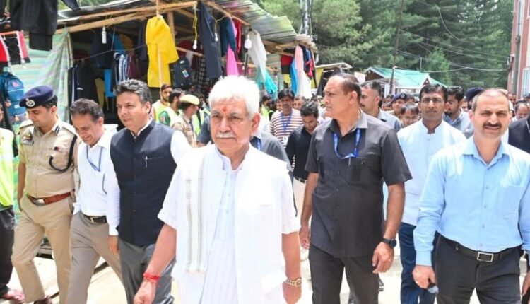 Shri Amarnathji Yatra-2026 : Lieutenant Governor visits Nunwan Base Camp, inspects facilities for pilgrims
