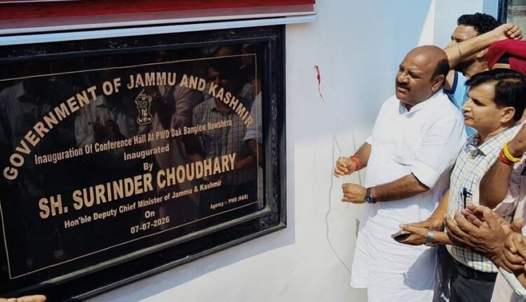 Deputy Chief Minister inaugurates Rs 2.49 cr conference hall at PWD Dak Bungalow, Nowshera
