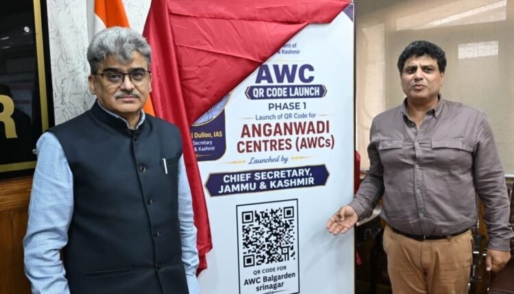 CS Launches QR Code-Based Anganwadi Centres in J&K; Reviews ECC&E Initiatives of the Social Welfare Department
