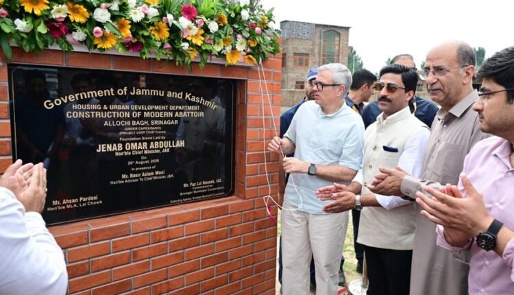 CM Omar Abdullah lays foundation of modern mechanized abattoir in Srinagar