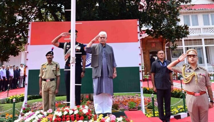 Lieutenant Governor hoists the National Flag at Lok Bhavan on the occasion of 80th Independence Day