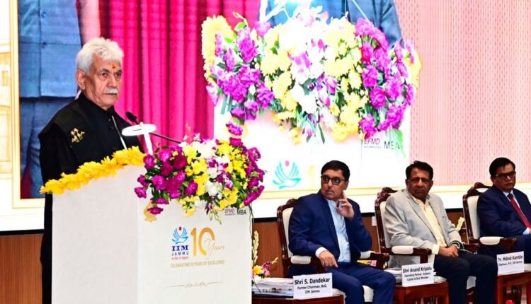 IIM Jammu Marks 10 Years of Growth; LG Sinha Calls for Global Academic Ambition