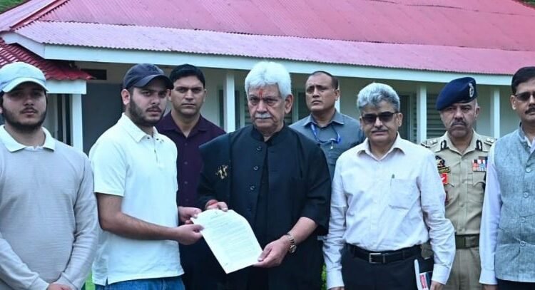 Lieutenant Governor hands over appointment letter to son of Martyr HC Ashiq Hussain Qureshi