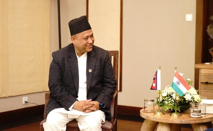 Nepal FM Shisir Khanal Bids Farewell to Indian Ambassador Naveen Srivastava