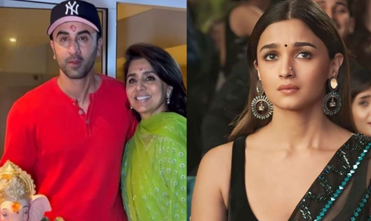 Ranbir Kapoor and Alia Bhatt Join Family for Ganesh Visarjan