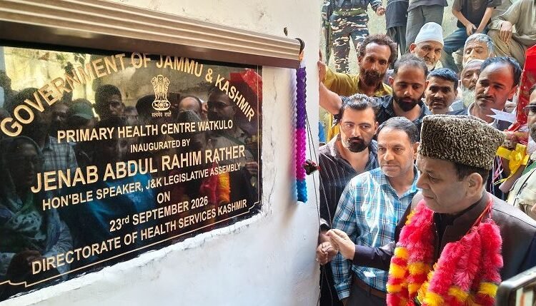 Speaker inaugurates macadamisation work on Nowgam–Kanidajan Charar-i-sharief Road, PHC at Watkaloo