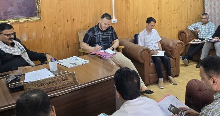 Rana reviews physical, financial progress of Jal Shakti, I&FC works in Kashmir