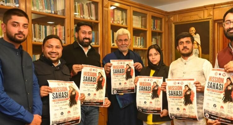 ABVP delegation meets LG Manoj Sinha, unveils Mission Sahasi poster to promote women’s safety